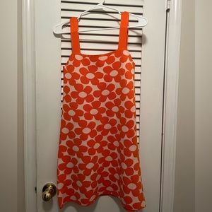 Zara Knit Orange Floral Mini Dress, Size Medium